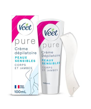 VEET PURE - Depilatory Cream for Body and Legs - Sensitive Skin - No Odor of Amonia - 100 ml