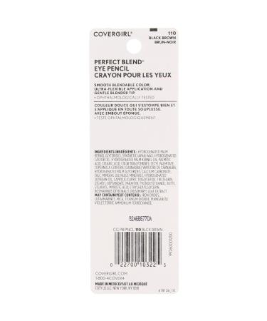 CoverGirl Perfect Blend Eye Pencil Black Brown 110, 0.03 oz (Pack of 3) - Long-Lasting Eye Makeup Essential - Buy Online on GoSupps.com