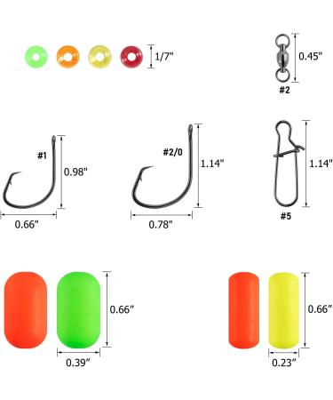Dr.Fish 200PCs Pompano Rig Making Kit | Surf Fishing Rig Accessories | Saltwater Bottom Rig Parts with Circle Hooks, Beads, Swivels, and Snaps - Buy Online on GoSupps.com