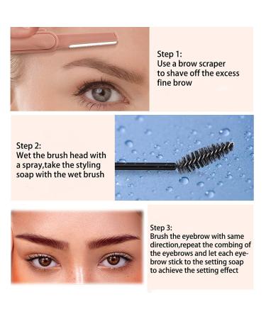MEICOLY 2-Pack Tinted Eyebrow Soap Kit - Long-Lasting 4D Feathery Brow Pomade - Brow Setting Wax - Dark Brown - Buy Online on GoSupps.com