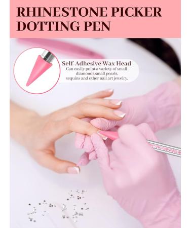 2 Pack Rhinestone Picker Dotting Pen Diamond Painting Wax Pencil + Tweezer - Nail Art DIY Decoration Tool - Buy Online on GoSupps.com