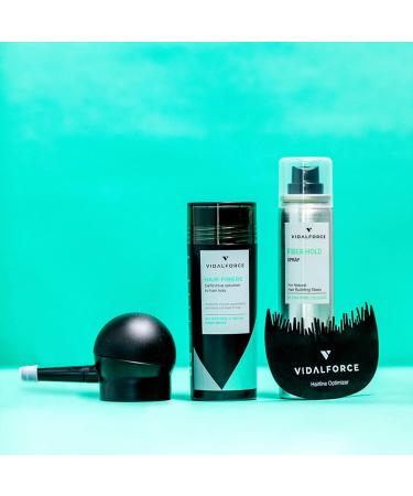 VIDALFORCE Premium Hair Densification I 100 Natural Ingredients I hair powder for full hair in seconds helps cover light hair protects against bald spots Dark Gray Starter Pack 30g - Buy Online on GoSupps.com