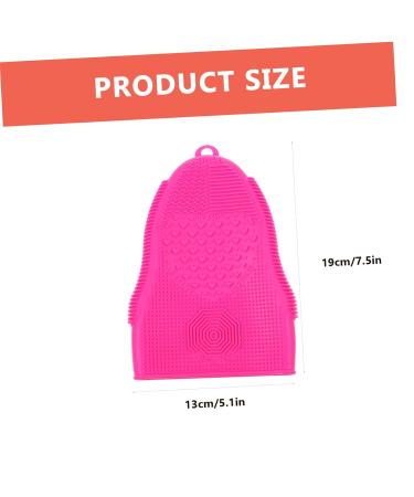 Stainless Steel Mirror Makeup Brush Cleaning Pad & Silicone Face Scrubber Gloves | 19x13cm Rosy | Perfect for Brush Cleaning & Face Cleansing - Buy Online on GoSupps.com