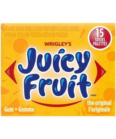 Juicy Fruit Gum Wrigley's Juicy Fruit Gum - 10/15ct tray - Buy Online on GoSupps.com