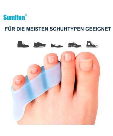 Sumifun Gel Toe Spreader - 10x Small Toe Protection for Overlapping & Curled Toes | Blue Gel Separator for Friction Pain Relief - Buy Online on GoSupps.com