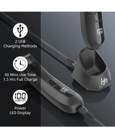 INVJOY Manscape Trimmer for Men IPX7 Waterproof Body Hair Trimmer for Pubic/Body/Groin/Pube Grooming Body Groomer w/Light&LED Display Electric Shavers Male Razor w/Recharge Dock Gift for Men - Buy Online on GoSupps.com