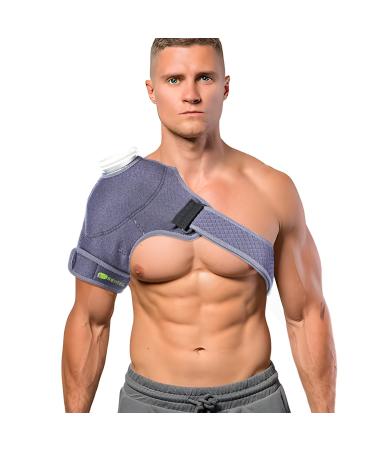 Shoulder Support for Men Women Adjustable Shoulder Brace for Torn Rotator Cuff Tendonitis Dislocation AC Joint Bursitis Labrum Tear Pain Fits Right or Left Shoulder