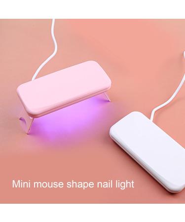 3Pcs Mini Nail Dryer Professional Nail Light Curing Gel LED Dryer Mouse Shape LED Nail Lamp Portable Nail Lamp Gel Polish Light for Nail Salon Home Travel (Roseate) - Buy Online on GoSupps.com
