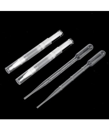 6pcs 3ml Empty Cuticle Oil Pen with 3pcs Pipettes Transparent Twist Pen Refillable Empty Nail Oil Pens for Applicator Lip Gloss Dispenser With Brush Tip Eyelash Growth Liquid Tube Cosmetic Container - Buy Online on GoSupps.com