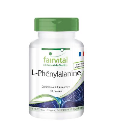 Fairvital | L-phenylalanine 500mg - set pour pendant 3 mois - VEGAN - Fortement dos - 90 capsules - acide amin essentiel