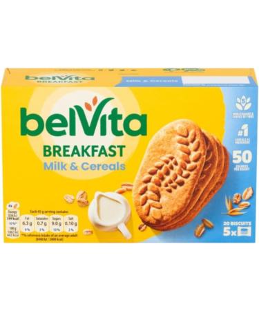 Belvita Breakfast Biscuits - Whole Grain High Fibre and Low Fat - 4 Delicious Flavors - 4 x 225g Packs - Buy Online on GoSupps.com