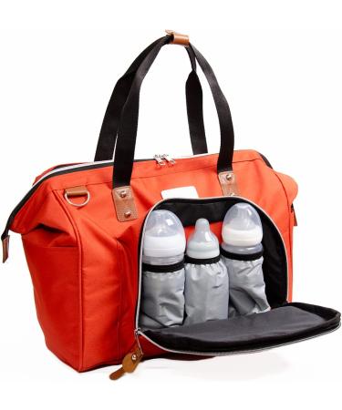 Fume London Baby Bag | Stylish Multifuntional Diaper Bag for Moms & Dads | Cognac | Shop Now! - Buy Online on GoSupps.com