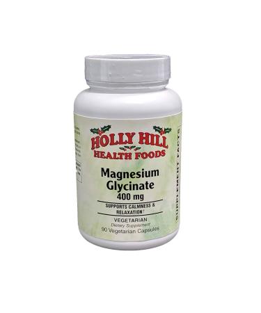 Holly Hill Health Foods Magnesium Glycinate 400mg 90 Vegetarian Capsules