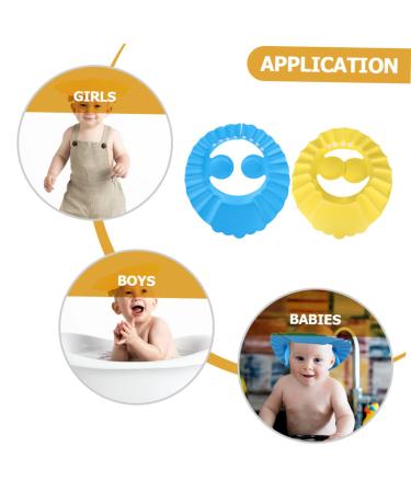 FRCOLOR 2pcs Shampoo Cap Bonnets for Toddlers - Bath Visor & Sun Hat Combo | Assorted Colors | 29.5X27.5CM - Buy Online on GoSupps.com