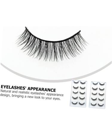 Beavorty 10 Pairs Fake eyelashes reusable eyelashes natural look magnetic lashes fluffy natural eyelashes false eyelashes for beginners short fake eye lashes chemical fiber make up 5d - Buy Online on GoSupps.com