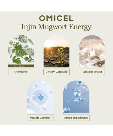 OMICEL INJIN Mugwort Green Solution Mist (1 Count) - Hydrating Facial Toner Spray for Dewy Glowing Skin | Moisturizing Makeup Setting Mist | Hemp Stem Extract Bifida Ferment Lysate - Buy Online on GoSupps.com