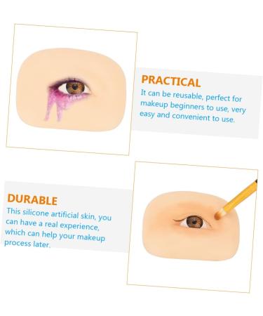 DOITOOL Makeup Practice Skin Silicone Molds Eyeshadow Face Tools Eye Shadow Practice Skin Consumables Bionic 6.9x5.2cm As Shown 2 - Buy Online on GoSupps.com