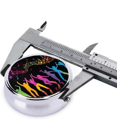 Dance with Music Mini Round Pill Box | 3 Compartment Travel Organizer | Portable Pill Case for Home & Office - Buy Online on GoSupps.com