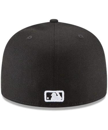 New Era New York Yankees Basic 59Fifty Fitted Cap Hat - Black/White - Size 7 1/2 - Buy Online on GoSupps.com