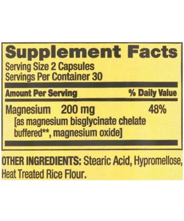 H4U Magnesium Sleep Support Bone & Muscle Health Dietary Supplement Vegetarian Capsules 200 mg 60 Count - Buy Online on GoSupps.com