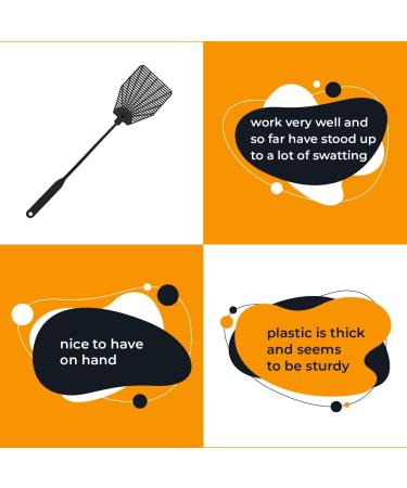 OFXDD Rubber Fly Swatter Pack - Long, Heavy Duty, Total Random Colors (3 Pack) - Buy Online on GoSupps.com