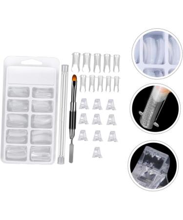 FRCOLOR 1 Set Nail Set Clear Nail Forms Quick Shape Nail Form Nail Forms Salon Reusable Acrylic Nails Gel Nail Kits Nail Art Clips Stainless Steel and Nylon Fiber Shaping Tool White 20x10cm White - Buy Online on GoSupps.com