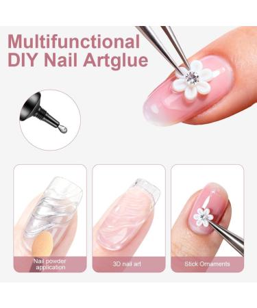  LOPHE LOPHE 3D Nail Art Gel 15ml Multifunctional Rhinestone Glue Nail Sculpting Nail Modeling Chrome Nail Powder - Buy Online on GoSupps.com