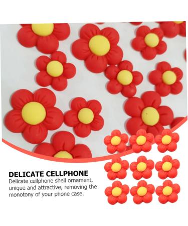 40pcs Diy Accessories Bobby Pins Decorative Hair Pins Decorative Diy Phone Case Decor Resin Phone Case Accessories Resin Crafts Ornament Wedding Jewelry Resin Cabochons Flatback 2.7x2.7x0.7cm Red - Buy Online on GoSupps.com