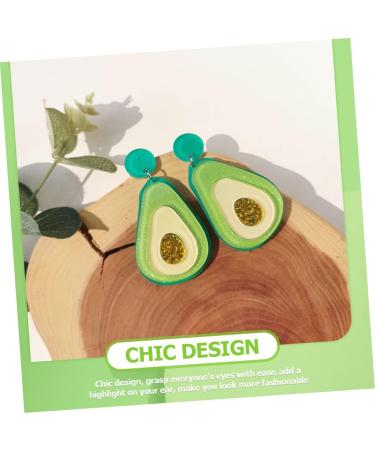 GOOHOCHY 1 Pair Avocado Earrings Avocado Gifts Avocados Fresh Earrings for Women Trendy Avacado Sushi Go Crystal Dangle Earrings Pendant Earrings Sequins Acrylic - Buy Online on GoSupps.com