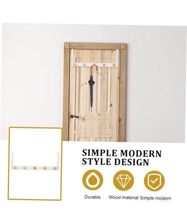 PRETYZOOM Door Hook Hat Hooks Backpack Hook Towel Hanger Back Door Hanger Wall Clothes Hooks Hangers Door Back 50.20X18.50X4.00CM White - Buy Online on GoSupps.com