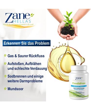 Zane Hellas Candidfree Softgels - Oregano Oil for Candida Support Intestinal Health & Flora - 100% Herbal 120 Capsules - Buy Online on GoSupps.com