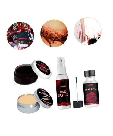 FRCOLOR 8 Pcs Scar Wax Makeup - Bloody Face Paint for Vampire Costumes & Special Effects - Blood Splatter Body Gel & Liquid Paste - Buy Online on GoSupps.com