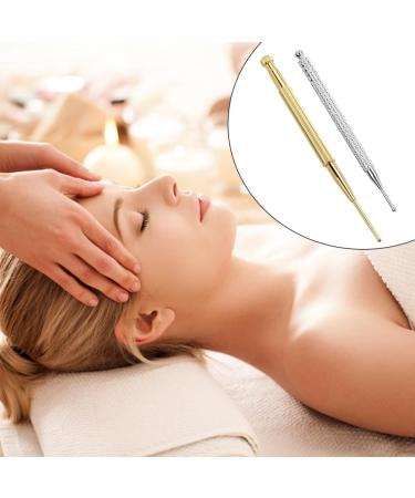 Point Search Acupressure Pen Set - Stainless Steel & Brass Meridian Pencil for Home & Spa - 2 Pieces | Best Acupuncture Massage Tools - Buy Online on GoSupps.com