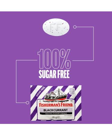 Fisherman's Friend Blackcurrant Menthol Lozenges 25g (Pack of 5) - Buy Online on GoSupps.com