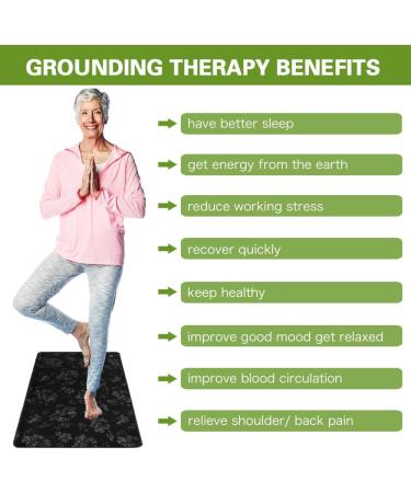 Grounding Mat for Sleeping Grounding Pad Upgraded Material and Pattern for Health Improvement Pain Stress Inflammation Relief Grounding Mat for Foot Bed (15.7" 23.6" Pen) - Buy Online on GoSupps.com