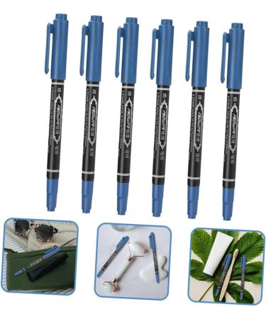 FOMIYES 6pcs Eyebrow Marker Pen Piercing Tools Microblading Marker Pen Beauty Marker Multifunction Brush 13.9x1.8cm Blue - Buy Online on GoSupps.com