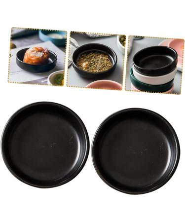 OUNONA 4 Pcs Sauce Dish Vinegar Dish Soy Sauce Plates Dipping Bowls Plates Fruit Black Appetizer Plates Japanese Style Seasoning Dishes Dip Bowl Snack Bowl Ceramics Mini Bowl re-usable 9X9X2.5CMx2pcs Blackx2pcs - Buy Online on GoSupps.com