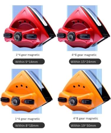 QTYUERGK 8-Speed Adjustable Magnetic Double Sided Magnetic Window Cleaner Large Handle/Anti-Pinch / 3M Safety Rope Cleaner Glass Wiper Magnetic Manual Type Colour:Red5-24mm (Color Cleaners - Buy Online on GoSupps.com