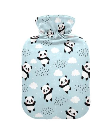Panda-01 Hot Water Bottle with Cover Hot Water Bottles for Pain Relief Hot Water Bottle Water Bag Feet and Bed Warmer for Pregnant Women 2L