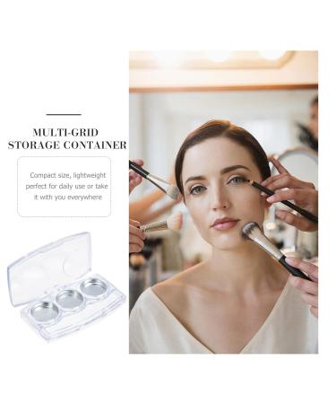 Lurrose Travel Container Set - 6 Empty Eyeshadow & Lipstick Palettes | 3-Grid Cosmetic Pallet for Concealer | Perfect for Makeup Artists & Travelers - Buy Online on GoSupps.com