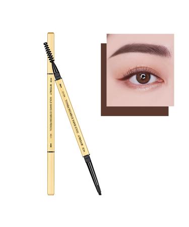 Eyebrow Pencil Dual-Sided Eye Brow Pencil Fine Tip Rapid Brow Precise Sweatproof Brow Pen with Brow Combs Fills Brows Makeup Cosmetic Tool For Beginners (03# Brown)