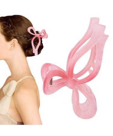Bow Claw Clip - Hair Barrette Clip Bow Claw Hair Clip | Stunning Hair Claw Bow Hair Casual Formal Wear Claw Clip Hair Barrettes Bow for Curly Hair Pc Metal 4.53x1.1 Inches