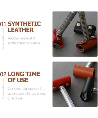 Frcolor 15-Piece Razor Safety Cap Set | Travel-Friendly Leather Cases for Razor Protection | International Shipping Available - Buy Online on GoSupps.com