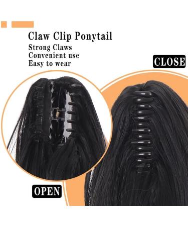Hair Accessories 12inches Women's Mid-length Hair Ponytail Small Braid Claw Clip Ponytail Extension Long Straight Wig Bun Hair Pieces For Women(4) 12 inch 4 - Buy Online on GoSupps.com