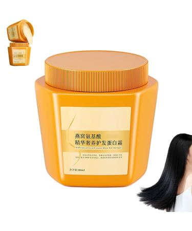 GARWAR Amino Acid Essence Luxury Nourishing Hair Protein Cream500ml Birds Nest Amino Acid Hair Care Protein Cream for Dry Frizzy Damaged Hair