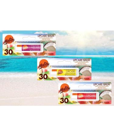 Malibu Lipbalm SPF30 Vanilla 4ml - Moisturizing Lip Care with Sun Protection - Buy Online on GoSupps.com