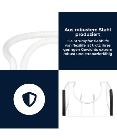 FlexiLife Sock Puller - Metal Stocking Aid (13 cm) | Easy Stocking Helper for Effortless Dressing - Buy Online on GoSupps.com