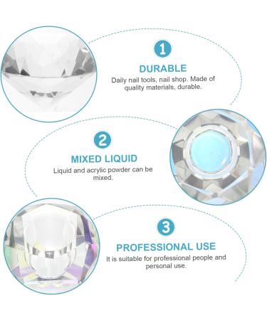 Housoutil 1pc Nail Art Crystal Cup Esmalte De Gel Para U as Clear Tumblers Nail Cup Sheer Nail Polish Dish Clear Fingernail Polish Nail Crystal Container White Crystal Liquid Cup - Buy Online on GoSupps.com