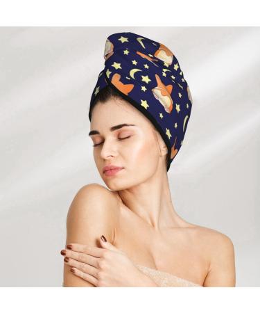 Hair Towel Wrap - Quick Drying Towel Turban with Button | Corgi Design | Perfect for All Hair Types - Buy Online on GoSupps.com
