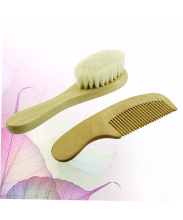 FOMIYES 2pcs Baby Grooming Kit with Bath Scrubber and Wooden Comb - Khaki - Buy Online on GoSupps.com